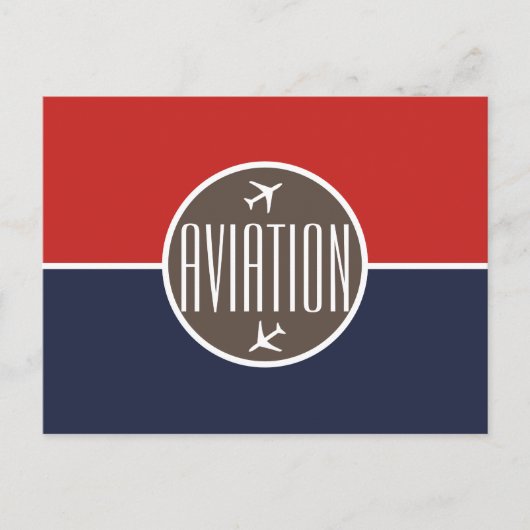 Funky White Plane Pilot Aviation Briefkaart (Voorkant)