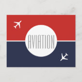 Funky White Plane Pilot Aviation Briefkaart (Voorkant)