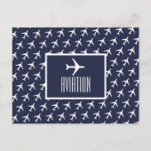 Funky White Plane Pilot Aviation Briefkaart (Voorkant)