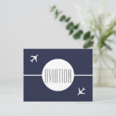 Funky White Plane Pilot Aviation Briefkaart (Staand voorkant)