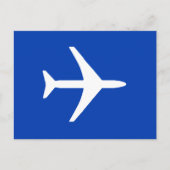 Funky White Plane Pilot Aviation Flying Briefkaart (Voorkant)