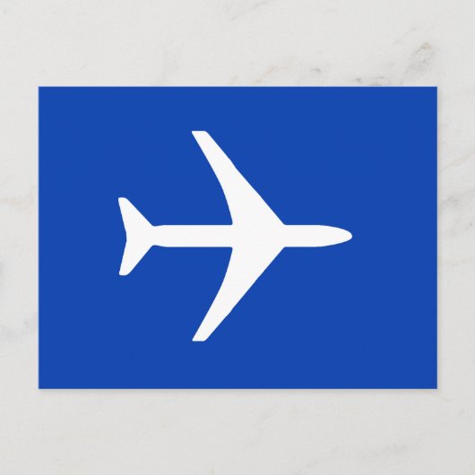 Funky White Plane Pilot Aviation Flying Briefkaart (Voorkant)