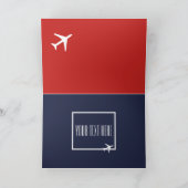 Funky White Plane Pilot Aviation Wenskaart Kaart (Binnen)