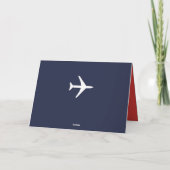 Funky White Plane Pilot Aviation Wenskaart Kaart (Achterkant)