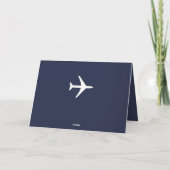 Funky White Plane Pilot Aviation Wenskaart Kaart (Achterkant)