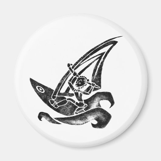 Funky Windsurfer Magneet (Voorkant)