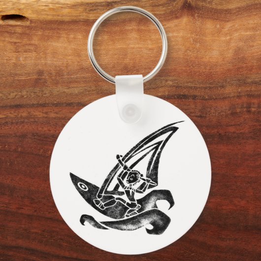 Funky Windsurfer Sleutelhanger (Voorkant)