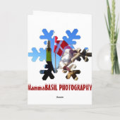 Funky Wine & Danish Flag Christmas Kaart! Feestdagen Kaart (Achterkant)