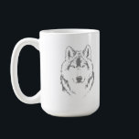 Funky Wolf Head Face Sketch Koffiemok<br><div class="desc">Funky Wolf Head Face Sketch Coffee / Tea Mok Cup om je thuis/kantoor drinkware collectie toe te voegen. Een cool cadeau/cadeauidee voor iedereen die van aangepast design houdt,  positieve bloemen,  wolven,  wilde dieren en natuur,  enz.</div>