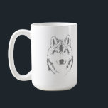 Funky Wolf Head Face Sketch Koffiemok<br><div class="desc">Funky Wolf Head Face Sketch Coffee / Tea Mok Cup om je thuis/kantoor drinkware collectie toe te voegen. Een cool cadeau/cadeauidee voor iedereen die van aangepast design houdt,  positieve bloemen,  wolven,  wilde dieren en natuur,  enz.</div>