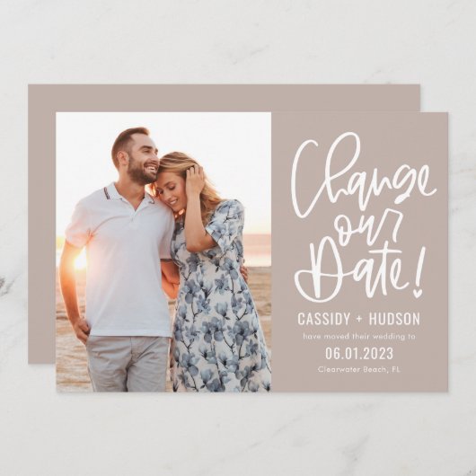 Funky Writable Color Change the Date Kaart (Voorkant / Achterkant)