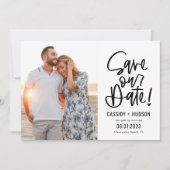 Funky Writable Color Save Our Date Kaart (Voorkant)