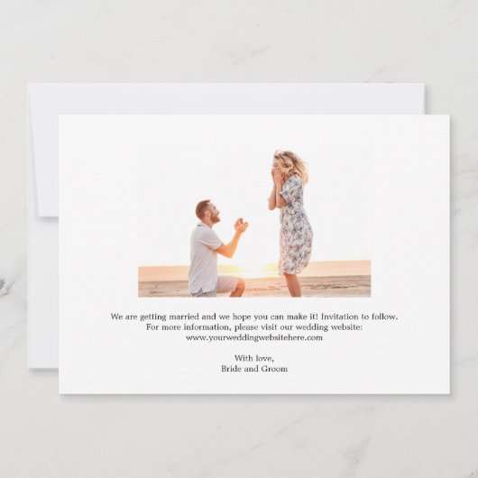 Funky Writable Color Save Our Date Kaart (Achterkant)