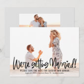 Funky Writable Color Save the Date Kaart (Voorkant / Achterkant)