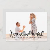 Funky Writable Color Save the Date Kaart (Voorkant / Achterkant)