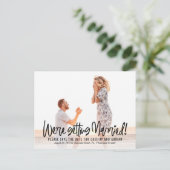 Funky Writing EDITABLE COLOR Save the Date Briefkaart (Staand voorkant)