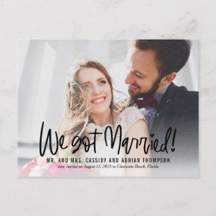 Funky Writing EDITABLE COLOR Wedding Announding Briefkaart