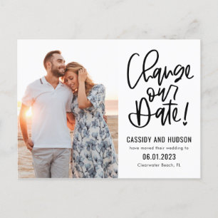 Funky Writing EDITABLE COLOR wijzigt de datum Briefkaart