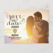 Funky Writing Save the Date Aankondigingskaart (Voorkant)