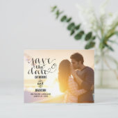 Funky Writing Save the Date Aankondigingskaart (Staand voorkant)