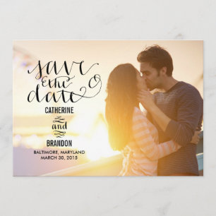 Funky Writing Save the Date - Hood