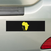 Funky Yellow Africa Map Bumpersticker (Op auto)