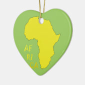Funky Yellow Africa Map Keramisch Ornament (Links)
