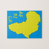 Funky Yellow Africa Map Legpuzzel (Horizontaal)