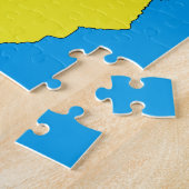 Funky Yellow Africa Map Legpuzzel (Zijkant)