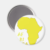 Funky Yellow Africa Map Magneet (Voorkant / Achterkant)