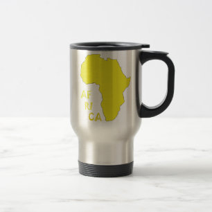 Funky Yellow Africa Map Reisbeker