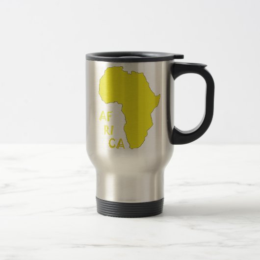 Funky Yellow Africa Map Reisbeker (Rechts)