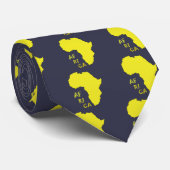 Funky Yellow Africa Map Stropdas (Opgerold)