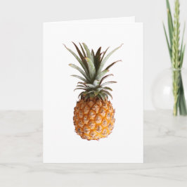 Funky Yellow Ananas Jouw tekst Wenskaart Kaart