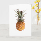 Funky Yellow Ananas Jouw tekst Wenskaart Kaart (Gele Bloem)