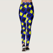 Funky Yellow Black Blocks Leggings (Achterkant)