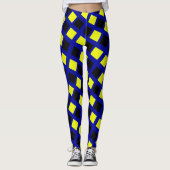 Funky Yellow Black Blocks Leggings (Voorkant)