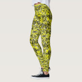 Funky Yellow Black Busy Print Leggings (Links)