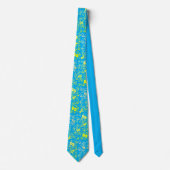 Funky Yellow Dollar Euro Money Pattern Stropdas (Voorkant)