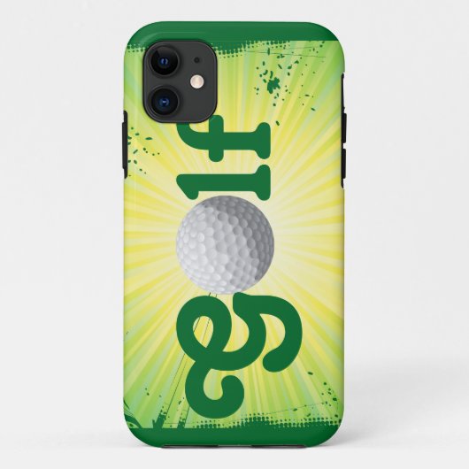 Funky Yellow Green Golf Ball iPhone 5 Hoesje (Achterkant)
