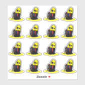 Funky Yellow Man - Vinyl Stickers op maat (Vel)