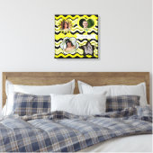 Funky Yellow, zwart, White Photo Wall Hanging Canvas Afdruk (Insitu (Slaapkamer))