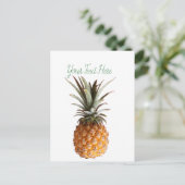 Funky Yummy Ananas Briefkaart (Staand voorkant)