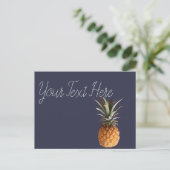 Funky Yummy Ananas Briefkaart (Staand voorkant)