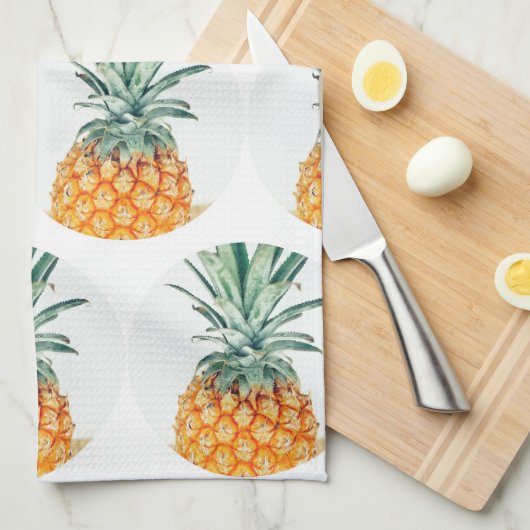 Funky Yummy Pineappels Theedoek (Quarter Fold)