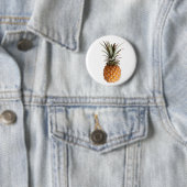 Funky Yummy Pineapple Button Pin (In situ)