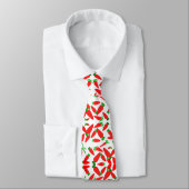 Funky Yummy Red Carrots Pattern Stropdas (Gebonden)
