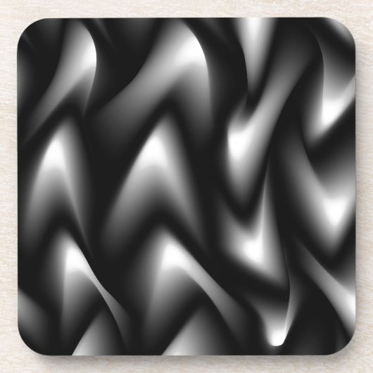 Funky Zebra Abstract Zwart en Wit Bier Onderzetter (Voorkant)
