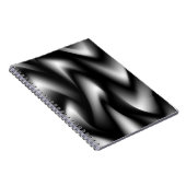 Funky Zebra Abstract Zwart en Wit Notitieboek (Rechterzijde)