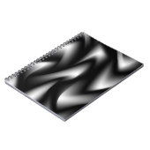 Funky Zebra Abstract Zwart en Wit Notitieboek (Linkerzijde)